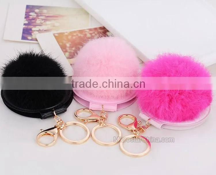 20 Colors 8cm Genuine Rex Rabbit Fur Ball Pom Pom Keychain Fur Ball Keychain