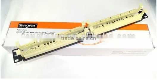 Telephone 50ports loaded Cat3 voice Patch Panel pass fluke