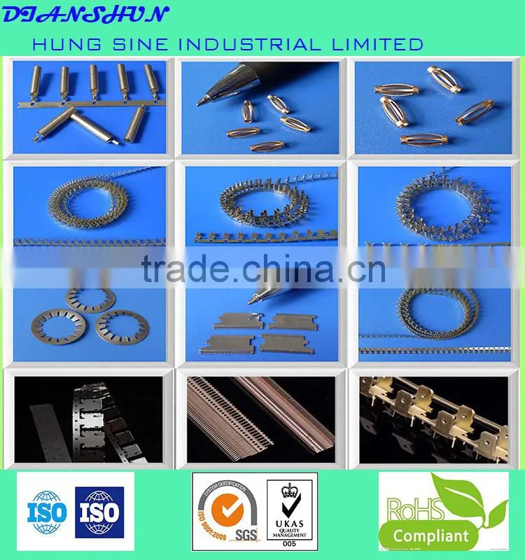 Brass copper phosphor copper stamping metal parts with bimetal silver contact for double outlets Universal wall switch socket