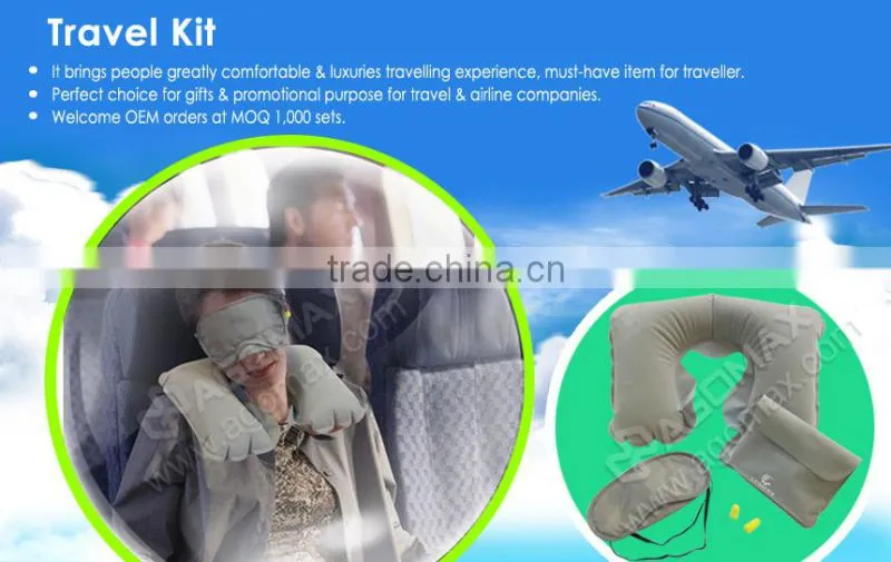 Inexpensive novelty gift durable airline 3 in 1 travel set