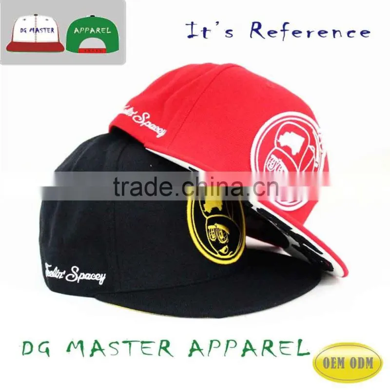 high quality customized 3D puff embroidery snapback hat
