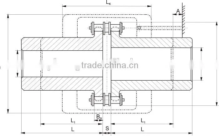 GL3 Duplex Roller Chain Pump Rubber Coupling