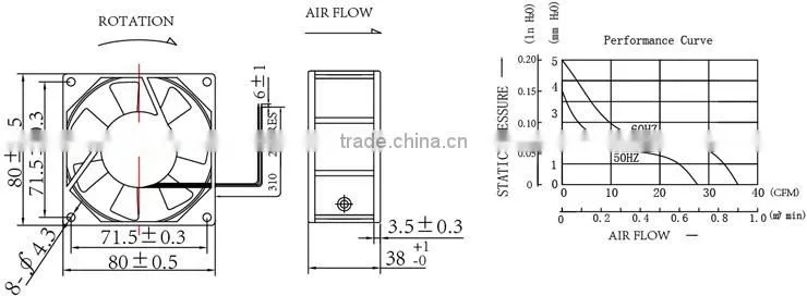 Alseye H8038 computer cpu electric fan