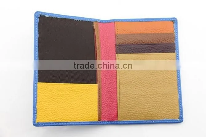 Multiple fashion colorful passport leather id card holder