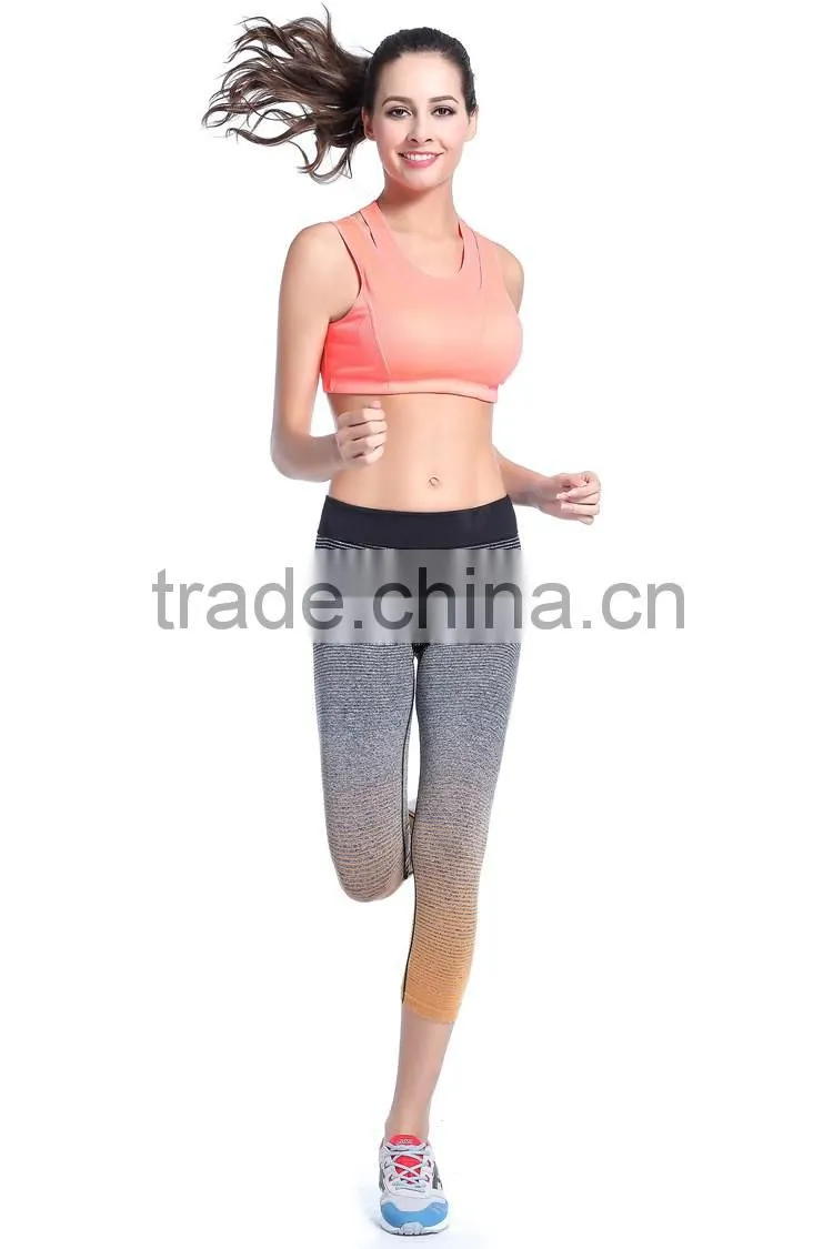 Women bady shaper pants,female slimming sport short pants, The gradient color pants WA22