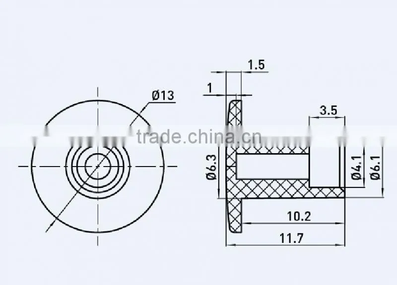 SC006 transprent plastic tact Switch cap