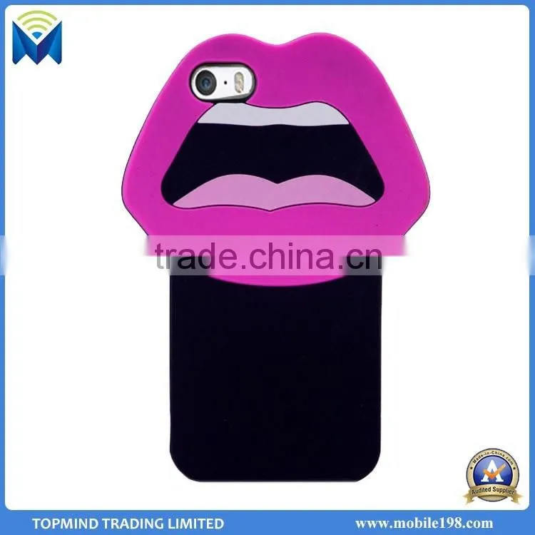 3D smiling face cute soft silicone cell phone case cover for iphone 6 6plus 5s