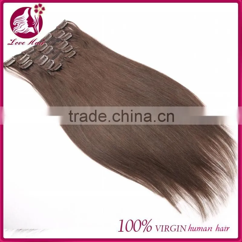 100% unprocessed virgin clip in malaysian hair extension