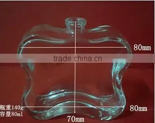80ml clear glass art deco butterfly shape perfume bottles