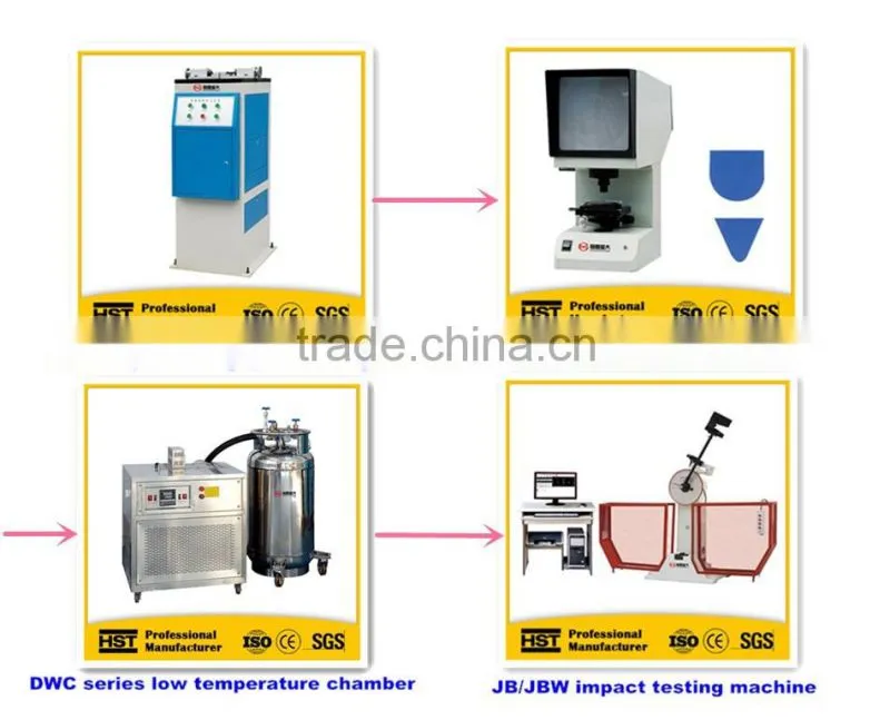 electronic power and impact testing machine 500J
