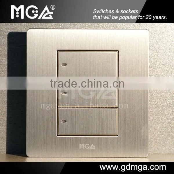 16A 3 gang 2 control household electric switch