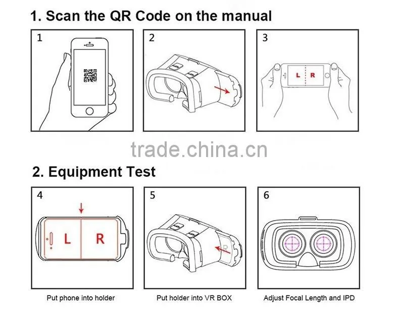 Most Portable Headset White&Black 3D VR Glasses Virtual Reality for IOS/Android Smartphone