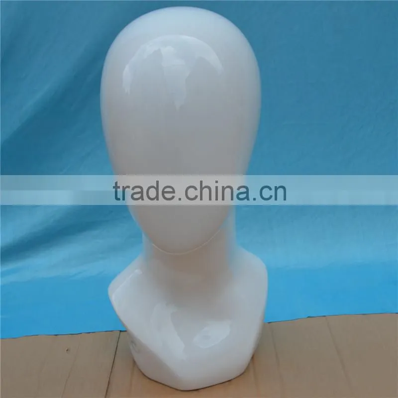 Egg face fiberglass wig wholesale mannequin head