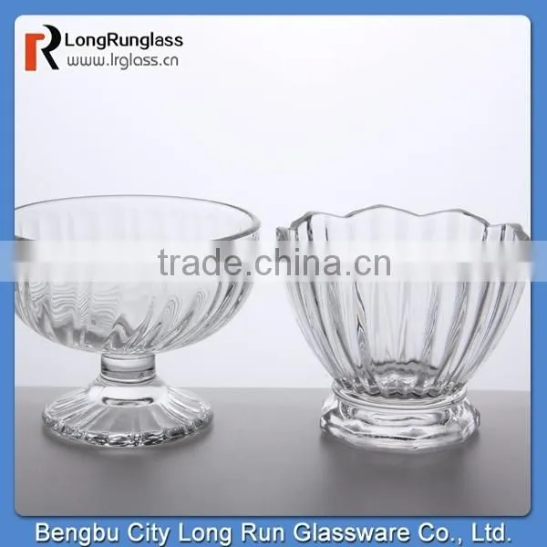 LongRun 2015 Stocked Feature 1360g Antique ice cream dessert glass cup factory supply