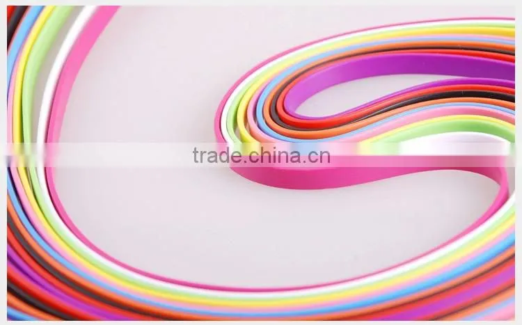 Noodle flat usb data charger cable for iphone 4