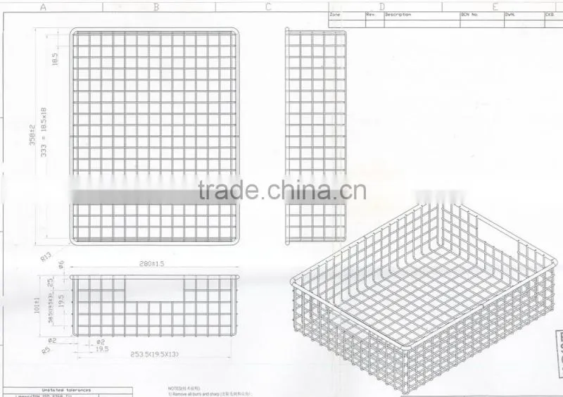 Custom Made Stainless Steel Wire Baskets