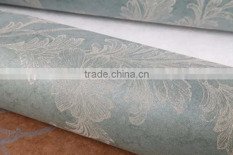 non-woven flower natural leaves/leaf wallpaper/wall paper/wall papers