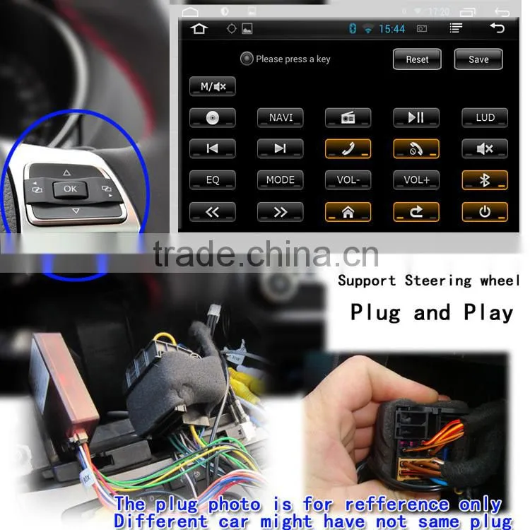 Android 4.4.4 Stereo unversal car GPS of 2 DIN 101mm*176mm 7 inch navi radio Headunit navi free map 1024*600 screen 1.6G CPU