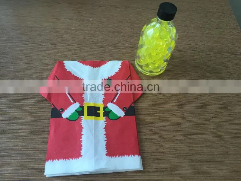 Santa tunic colors printed paper napkin