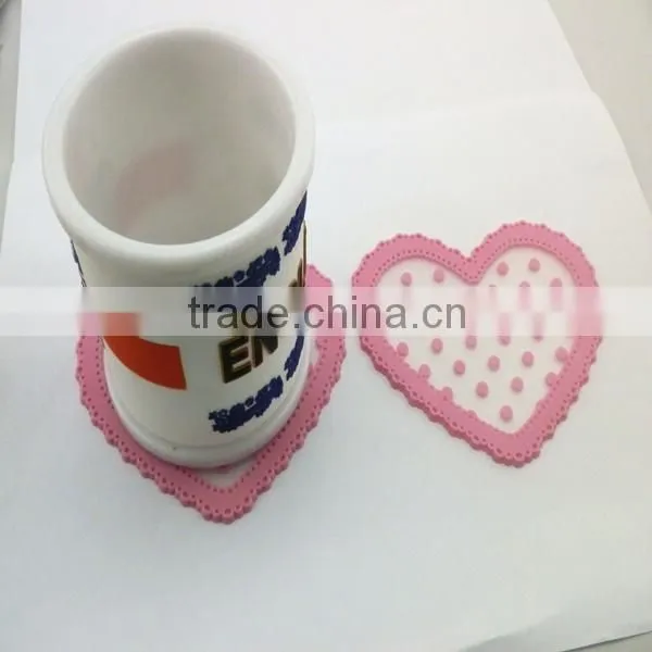 High Quality Custom Logo New Design pvc rubber coaster