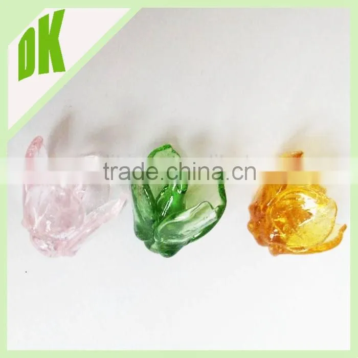 diameter-20mm (other sizes also can be offered ) ~~ colores :pink&yellow&green ... wholesale decorative colored glass flowers