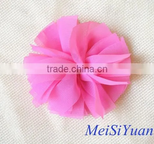 forever rose flower for girl dresses/ribbon flowers for gartments/ brooch women chiffon flower