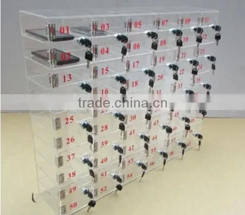 clear acrylic mobile phone storage box