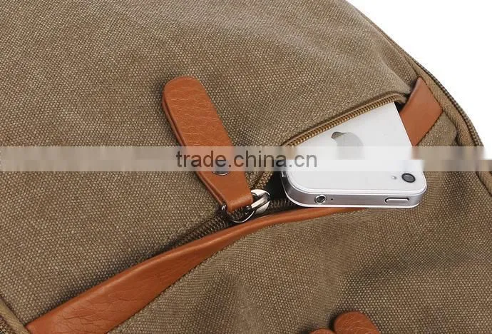 Campus Backpack School Book Shoulder Bag Canvas Backbag