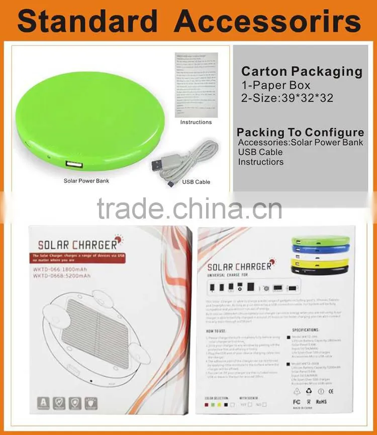 Portable and durable Shenzhen workingda 8000mah solar power bank
