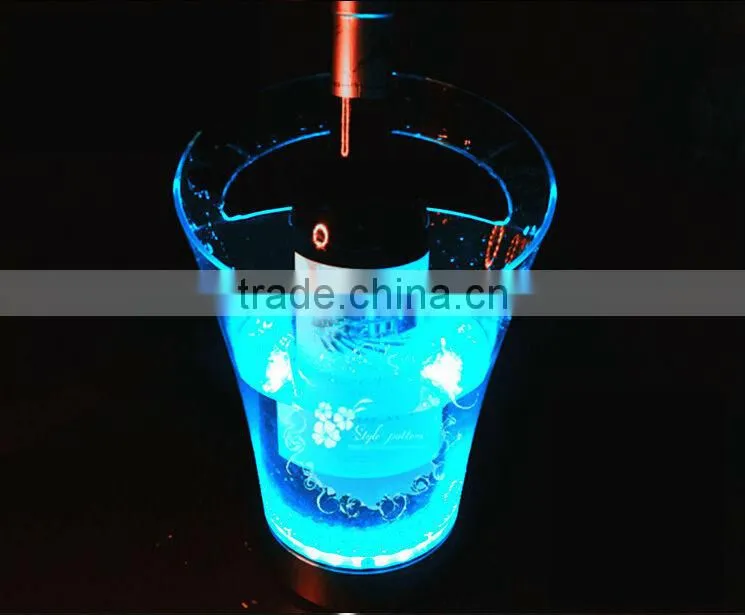 Plastic acrylic led ice bucket for Moet Chandon promotion