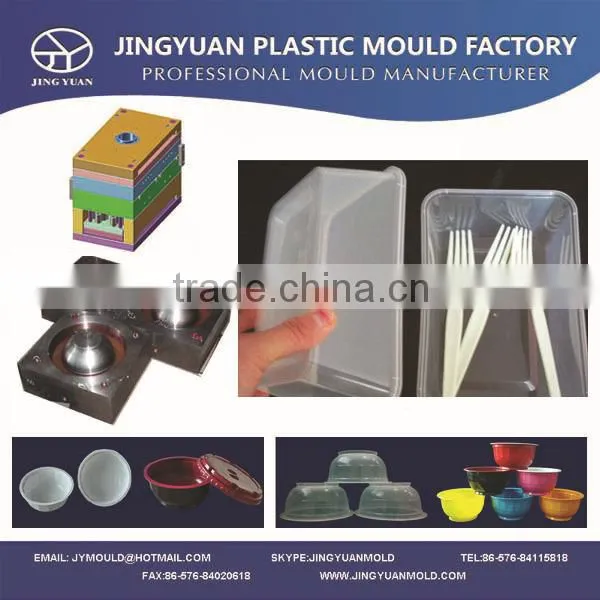 2014 china OEM high quality Disposable Thin wall Transparent Soup Bowl Mould / plastic injection Round Soup Bowl Mold supplier