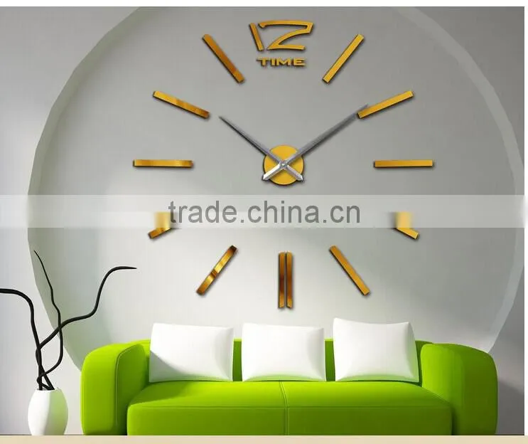 120cm diameter 3D EVA Wall Sticker Clock Promotion Gift Modern Design Art Clock!