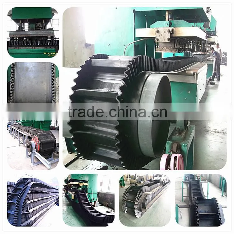 excellent quality large dip angle sidewall for stone belt conveyor China