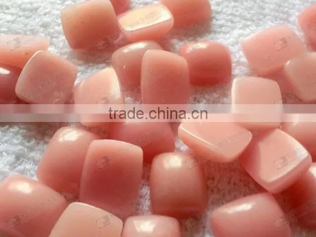 China pink opal rectangle cabochon for bezel jewelry