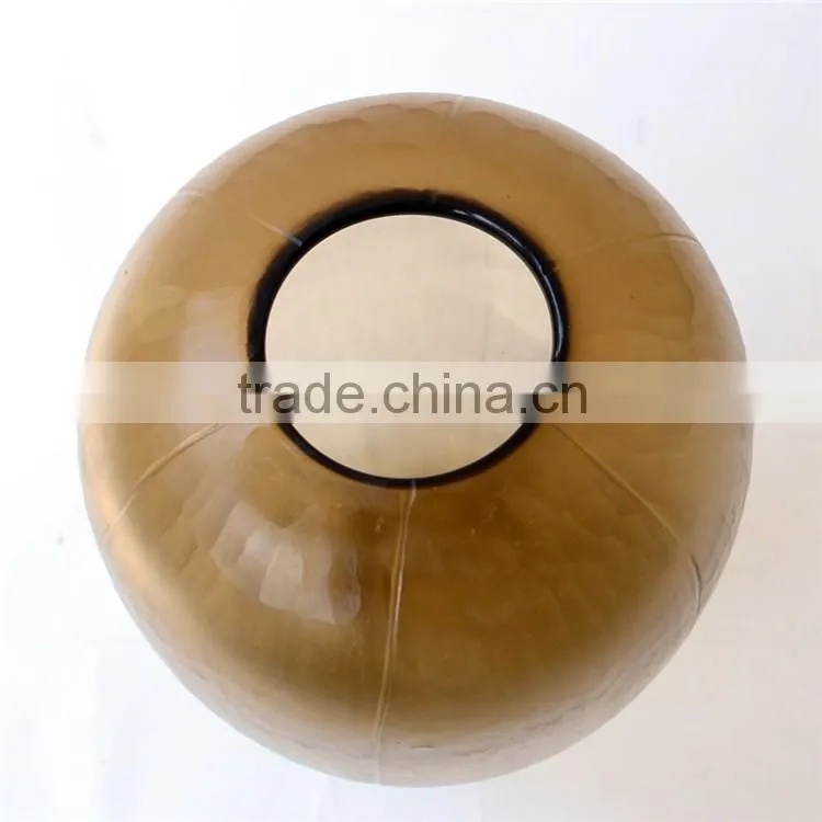Handmade Vintage Italian Art Glass Murano Vase In Brown