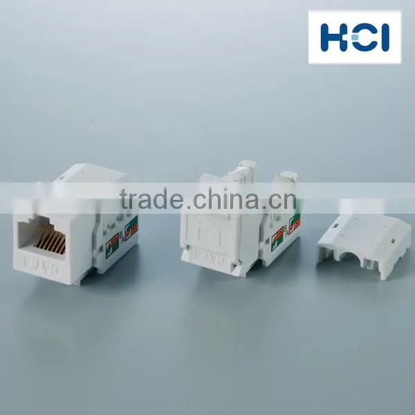 Cat6 RJ45 UTP 90Degree Modular Keystone Jack for Data Center