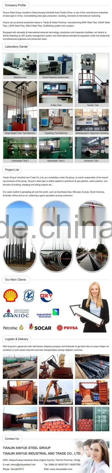China Supplier ASTM A500 welded steel pipe