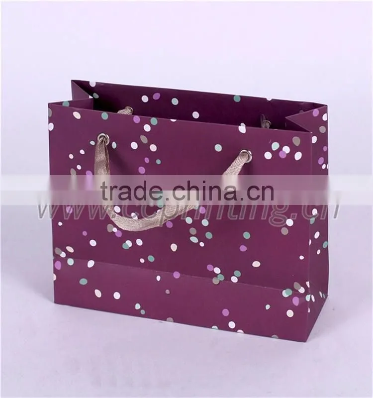 New fancy custom logo printed shopping bag gift paper bag with handle