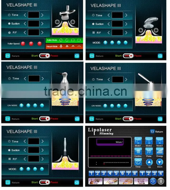RF Vacuum Roller photon Sextupole Radio Frequency Ultrasonic Cavitation Liposuction ultrasonic facial machine