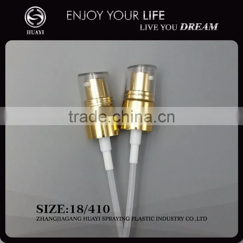 18mm golden aluminum lotion spray pump