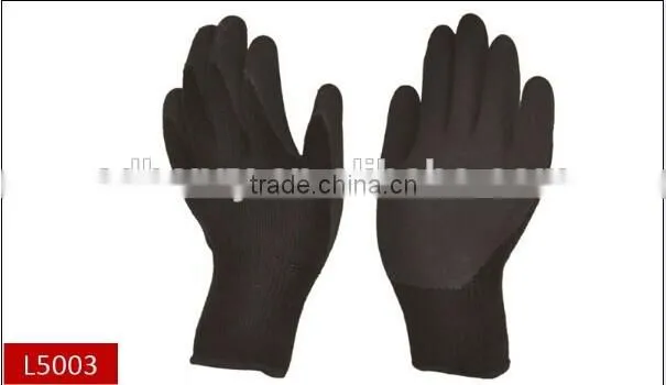 polyester crinkle latex grip work glove