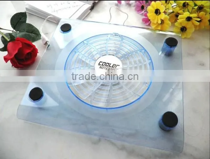 creative clear laptop radiator with big fan
