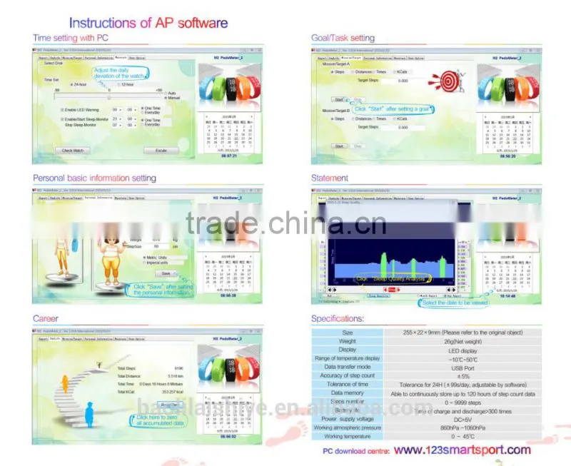 Wristband Pedometer, Wrist Pedometer, Pedometer