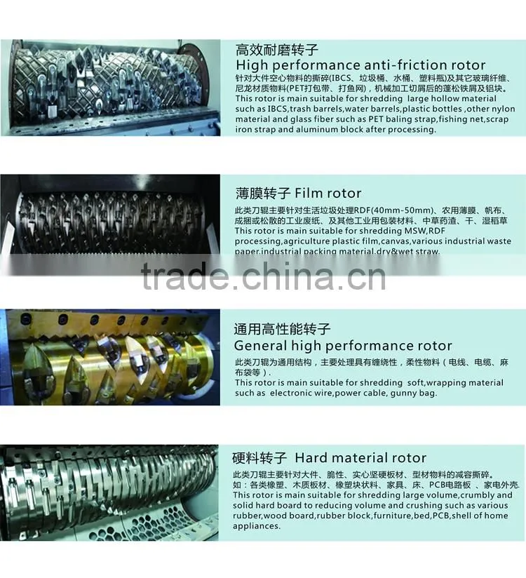 One Shaft Plastic Bottle Shredder