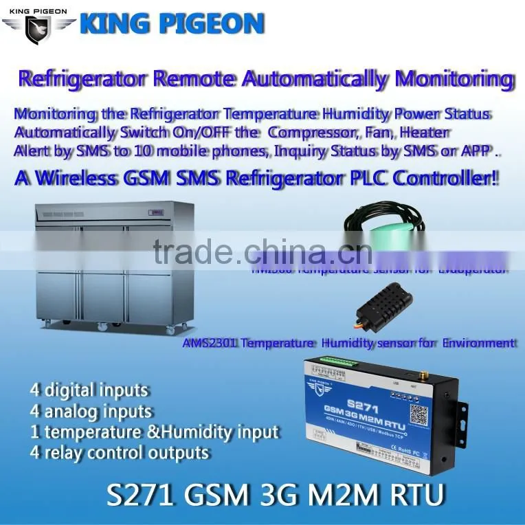 Professional GSM SMS Temperature Monitoring Alarm/Alert RTU-5023/Cost-effective GSM SMS Temperature Controller/gsm alarm system
