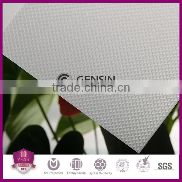 2.0-10mm Colored Embossed polycarbonate sheet /pc embossed panel /polycarbonate prices