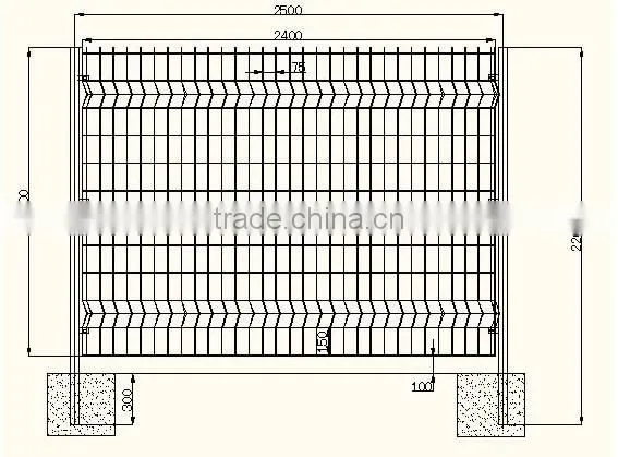 Galvanised temporary fence with clamps & concrete block for Australia