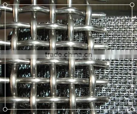 Top quality square decorative Stainless Steel Woven crimped wire mesh