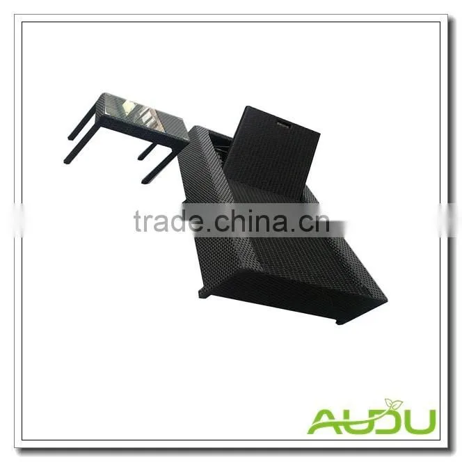 Audu Sun Lounger With Side Table Rattan Swimming Pool Dining Table