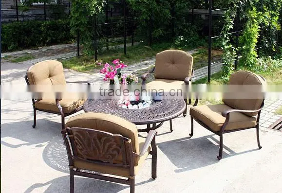 SIGMA Antique Bronze Dining Sets Cast Aluminum Furniture Outdoor Table And Patio Chairs